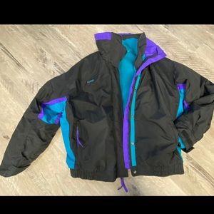 COLUMBIA Bugaboo Jacket Size XL Vtg 80s 90s  Nylon Polyester Blue Purple